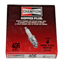 4 Lot (1 Box Of 4) Champion Copper Plus Spark Plugs 406 RV12YC - £6.43 GBP