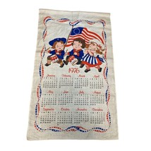 Vintage 1976 Campbells Soup Patriotic Calendar Tea Towel - £9.88 GBP