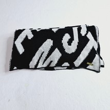 Steve Madden Reversible Logo Black White Scarf Acrylic Knit 18x72 Inch - £22.10 GBP