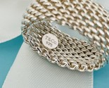 Size 6.5 Tiffany &amp; Co Somerset Dome Ring Mesh Weave Flexible Unisex - $239.00