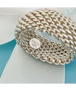 Size 6.5 Tiffany &amp; Co Somerset Dome Ring Mesh Weave Flexible Unisex - £191.50 GBP
