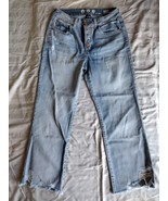 Rewash High Rise Vintage Reunion Woman Blue Distressed Frayed Leg Jean 3... - €12,89 EUR