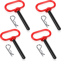 4 Pieces Tractor Hitch Pin Trailer Hitch Pin 1/2 X 3-5/8 Inch Red Handle Hitch P - £23.50 GBP