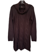 Ambiance Apparel Women&#39;s Turtleneck Long Sweater 100% Acrylic Size L Brown - $23.06 CAD