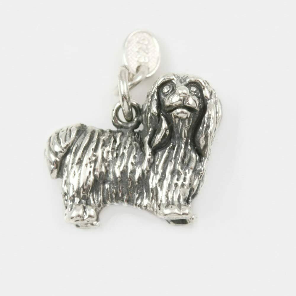 Maltese Dog Charm 3 Dimensional Solid Sterling Silver - $47.52