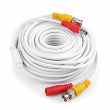 Annke 60FT White Bnc Plug Play Video Power Cable 4K Hd Cctv Security System - £8.67 GBP