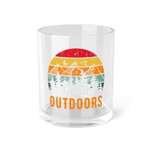 Personalized 10oz Glass Featuring Retro Sunset &amp; Great Outdoors Text - £18.50 GBP