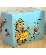 Vintage Toy Wooden Grinder Grind Box Crank Music Box See Description &amp; Pic. - $341.93 MXN