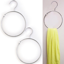 2 Pc Belt Ring Hanger Accessory Holder Heavy Duty Metal Loop Towel Tie S... - $21.99