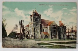 Central M.E. CHURCH, Lansing Michigan Postcard B16 - £5.88 GBP