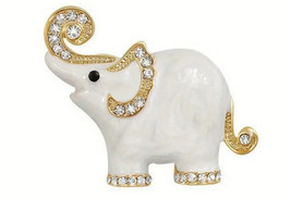 White elephant vintage pin brooch - €8,59 EUR
