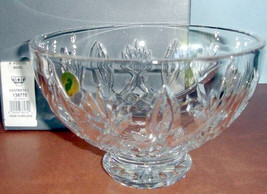 Waterford 8&quot; Crystal Footed Bowl Made in Ireland Fan/Criss Cross Cuts 136770 New - £107.83 GBP