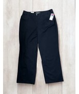 NWT Croft &amp; Barrow Pants Women&#39;s 16 SHORT Classic Fit Straight Leg Black - $21.73
