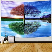 Tree Of Life Tapestry Colorful Forest Nature Landscape Tapestry Hippie Bohemian  - £43.49 GBP