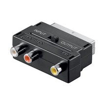 Wentronic 50122-GB SCART Plug with In/Out Switch to 3 x RCA Jack 195 In/... - $36.00