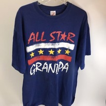 Vintage Tee Jerzees XL All Star Grandpa T-Shirt USA Made Grunge hipster - £13.18 GBP