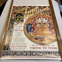 Vtg 1995 PA Medieval Renaissance Faire Queen Poster Pennsylvania Rare LA... - £23.60 GBP
