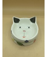 Italy Italian Ceramic Cat Food Bowl Dish Christmas Lights Hand Painted - £12.44 GBP