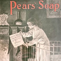 Pears Soap 1899 Advertisement Christmas Victorian Santa Lithograph Art D... - $79.99