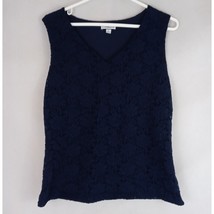 Croft &amp; Barrow Women&#39;s Lined Lace Floral Sleeveless Blouse Size Medium - £10.09 GBP