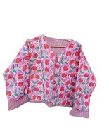 Women&#39;s Quilted Jacket Block Printed Boho Style Quilted Handmade Jackets... - $753.20 MXN