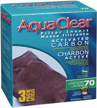 AquaClear Filter Insert Activated Carbon 70 gallon - 3 count - £31.80 GBP