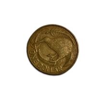 1990 New Zealand 1 Dollar  Kiwi Bird Coin - $3.56