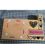 Spoon recipe card rubber stamp set #38 - £7.08 GBP
