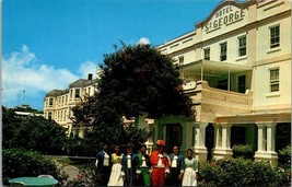 Vintage Postcard The St. George Hotel Bermuda Mid-17th Century Staff Attire - £7.09 GBP