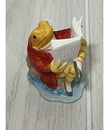 Beatrix Potter Mr. Jeremy Fisher, Reading mini frog figurine figure Bord... - £31.10 GBP