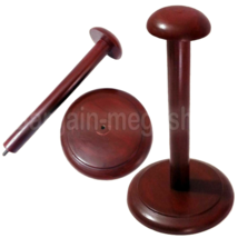 Wooden Helmet Stand Display Post for Medieval Helmets Fordable Wood Stand - £19.99 GBP