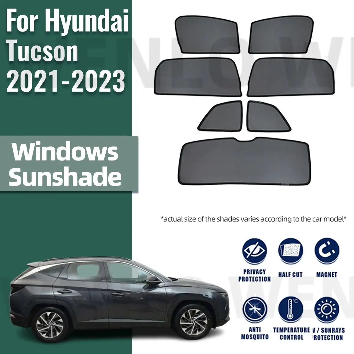 For Hyundai Tucson NX4 2021 2022 2023 Magnetic Car Sunshade Shield Front - £30.32 GBP+
