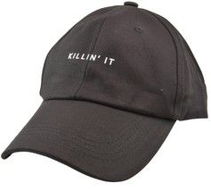 &quot;KILLIN IT&quot;  Embroidered Logo Adjustable Black Novelty Cap Dad Hat - £8.25 GBP