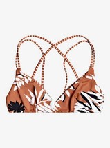 Roxy ORange Honey Athletic Triangle Bikini Swim Top, Size Small - £24.92 GBP