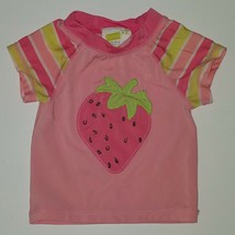 Pink Strawberry Swim Shirt Baby Girl 12-18 Months Rashguard Pool Lessons Crazy 8 - £11.83 GBP