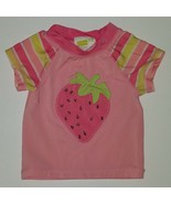 Pink Strawberry Swim Shirt Baby Girl 12-18 Months Rashguard Pool Lessons... - £11.63 GBP