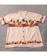 Palmwave Hawaii  Mens 2XL Shirt TROPICAL Hawaiian 100% Cotton Surf Woodi... - $15.79