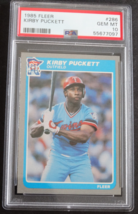 1985 Fleer #286 Kirby Puckett RC Minnesota Twins Baseball Card PSA 10 Gem Mint - £616.05 GBP