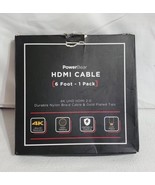 Powerbear HDMI Cable 6 Foot-1 Pack Open Box Braided Cable &amp; Gold Plated ... - $9.90