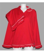Southern Tots Fire Engine Red Ruffle Trim Soft Comfy Jersey Pajamas Wm&#39;s... - $50.59 CAD