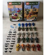 Halo Mega Bloks Lot. 2 Sets + 25 Minifigures with Weapons. Pls. Read Des... - $166.48 CAD