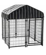 Dog Crates And Kennels Outdoor Pet Backyard Shelter House Steel Cage Cov... - £184.28 GBP
