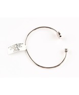 *SARAH CHLOE 925 Sterling Silver Open BALL END Cuff Bangle Bracelet - En... - $117.89
