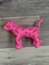 Victoria&#39;s Secret PINK Logo Mini Stuffed Plush Dog, 7”x 5”Pink Black - £8.50 GBP