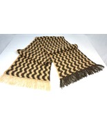  Beige and Brown crochet shawl with sequins. B-B1. - $110.00
