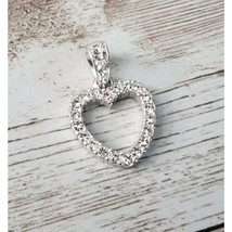 Small Clear Gem Heart Pendant No Chain Included - £9.70 GBP