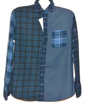 UNIQLO Men&#39;s  Blue Plaid Flannel  Soft Long Sleeve Shirt Size M - £29.93 GBP