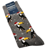 Tommy Bahama Men&#39;s Holiday Socks Santa Toucan In The Snow Gray Heather OS - £8.02 GBP