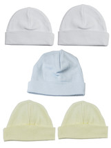 Bambini One Size Boys Boys Baby Caps (Pack of 5) 100% Cotton Blue/White/... - $16.94