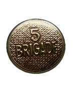 WWII, 5th BRIGADE, NEW YORK NATIONAL GUARD, PLASTIC COLLAR DISK, ENLISTED - $15.00